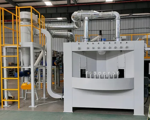 Mesin sandblasting otomatis cakram putar