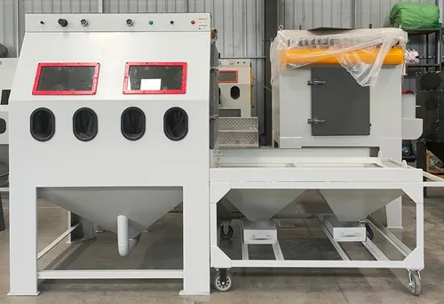Mesin sandblasting basah multi-stasiun