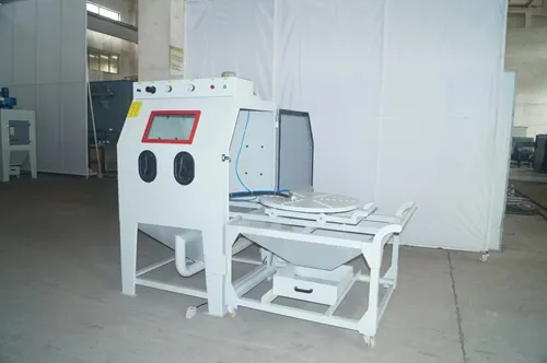 Mesin sandblasting manual meja putar